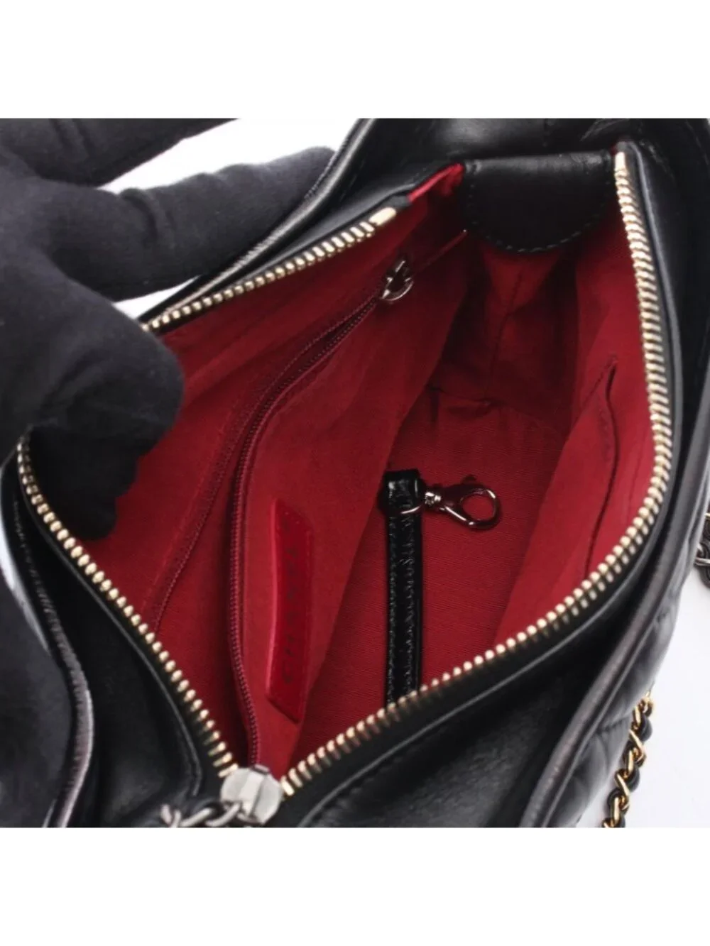 Chanel Shoulder Bag Gabrielle de Chanel Small Hobo Black Leather Chain